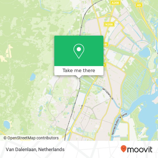 Van Dalenlaan, Van Dalenlaan, 2082 Santpoort-Zuid, Nederland map