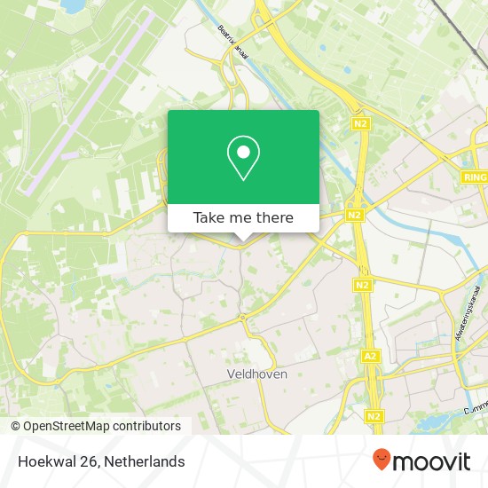 Hoekwal 26, 5509 KJ Veldhoven map