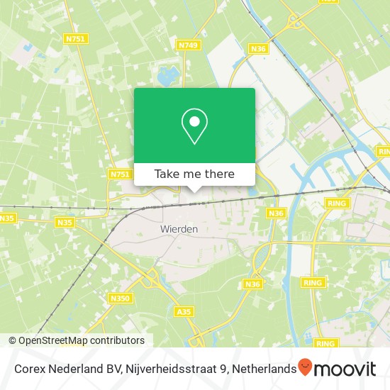 Corex Nederland BV, Nijverheidsstraat 9 map