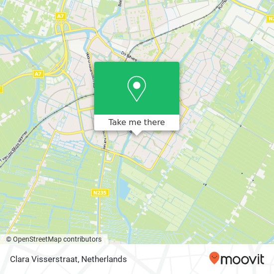 Clara Visserstraat, 1447 HD Purmerend map