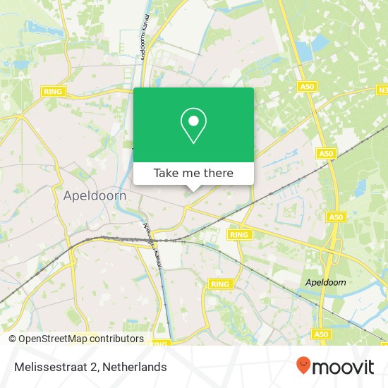 Melissestraat 2, 7322 KG Apeldoorn map