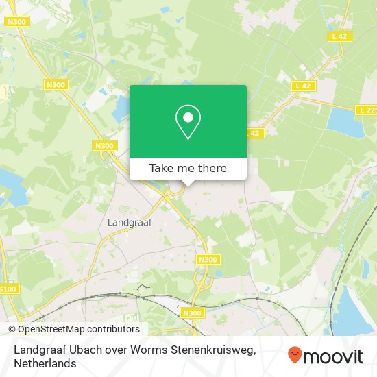 Landgraaf Ubach over Worms Stenenkruisweg Karte