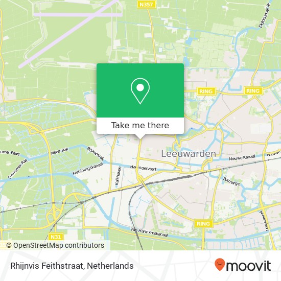 Rhijnvis Feithstraat, Rhijnvis Feithstraat, Leeuwarden, Nederland map