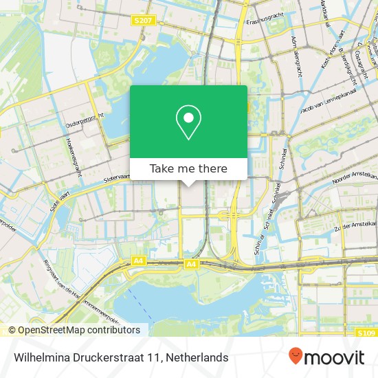 Wilhelmina Druckerstraat 11, 1066 AA Amsterdam Karte