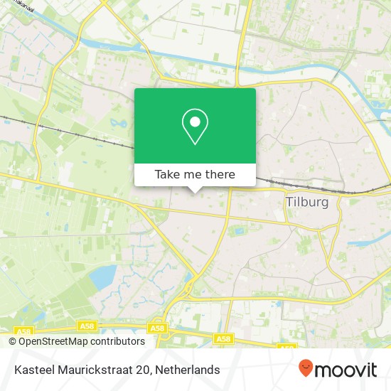 Kasteel Maurickstraat 20, 5037 HA Tilburg Karte