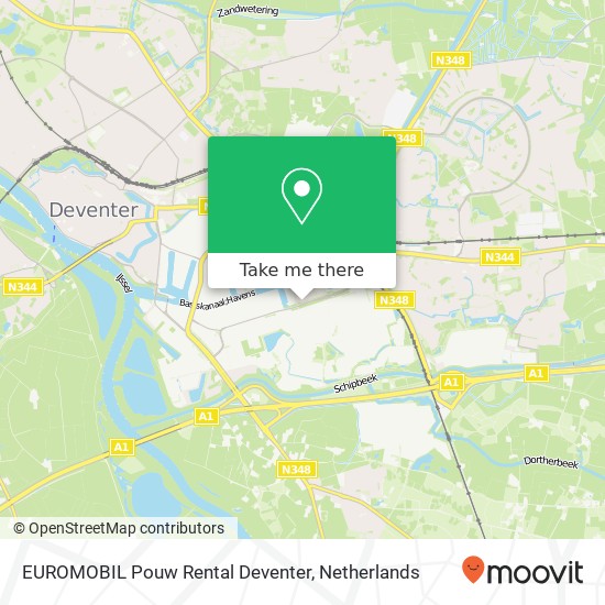 EUROMOBIL Pouw Rental Deventer, Zweedsestraat 11 map