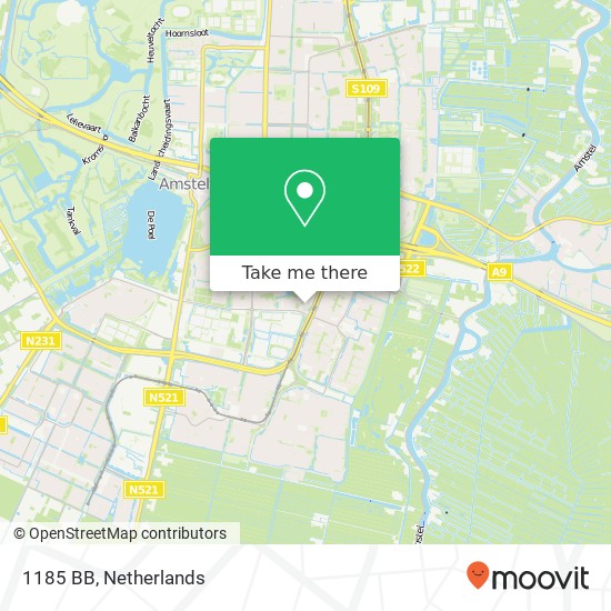 1185 BB, 1185 BB Amstelveen, Nederland map