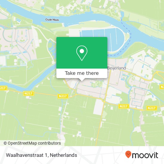 Waalhavenstraat 1, 3262 GP Oud-Beijerland map