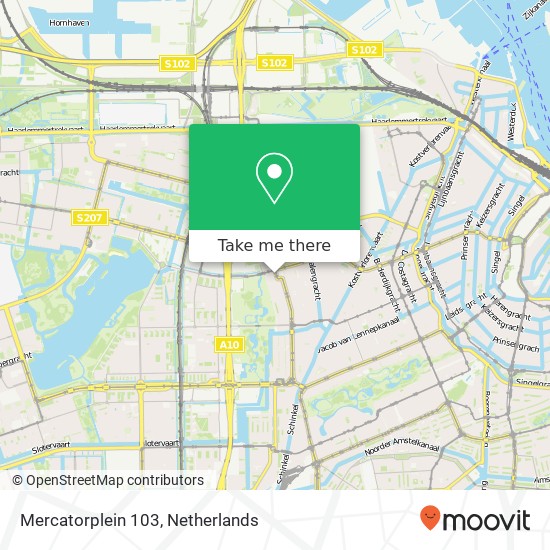 Mercatorplein 103, 1057 CA Amsterdam map