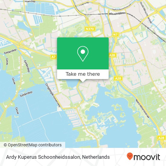 Ardy Kuperus Schoonheidssalon, C. Pothuisstraat 9 map