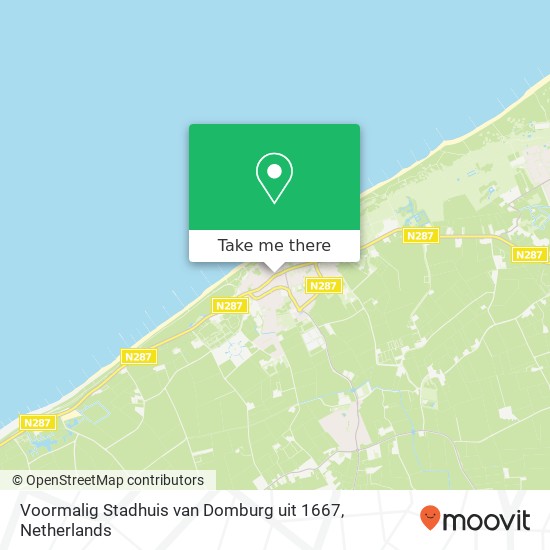 Voormalig Stadhuis van Domburg uit 1667 map