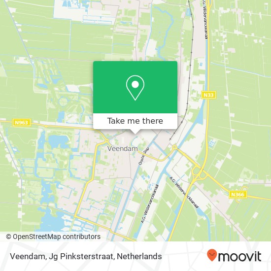 Veendam, Jg Pinksterstraat map