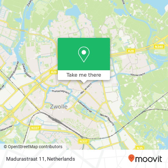 Madurastraat 11, 8022 PP Zwolle map