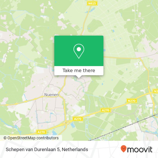 Schepen van Durenlaan 5, 5673 BJ Nuenen map