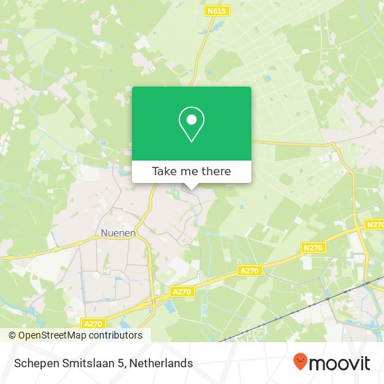 Schepen Smitslaan 5, 5673 BG Nuenen map