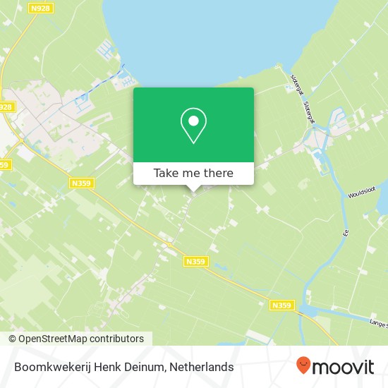 Boomkwekerij Henk Deinum, Heerenhoogweg 46 map