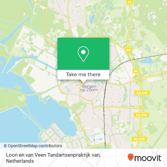 Loon en van Veen Tandartsenpraktijk van, Burgemeester Stulemeijerlaan map