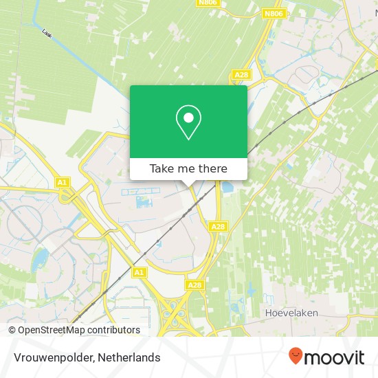 Vrouwenpolder, Vrouwenpolder, 3829 Hooglanderveen, Nederland map