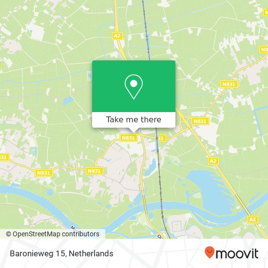 Baronieweg 15, 5321 JV Hedel Karte