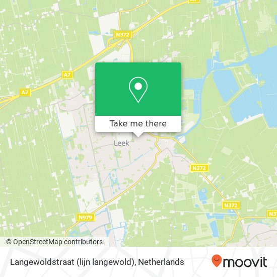 Langewoldstraat (lijn langewold), 9351 EG Leek Karte