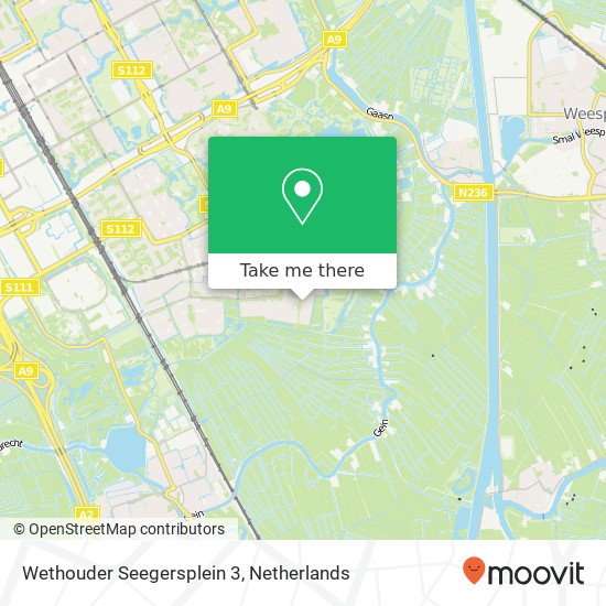 Wethouder Seegersplein 3, 1107 DM Amsterdam map