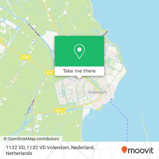 1132 VD, 1132 VD Volendam, Nederland map