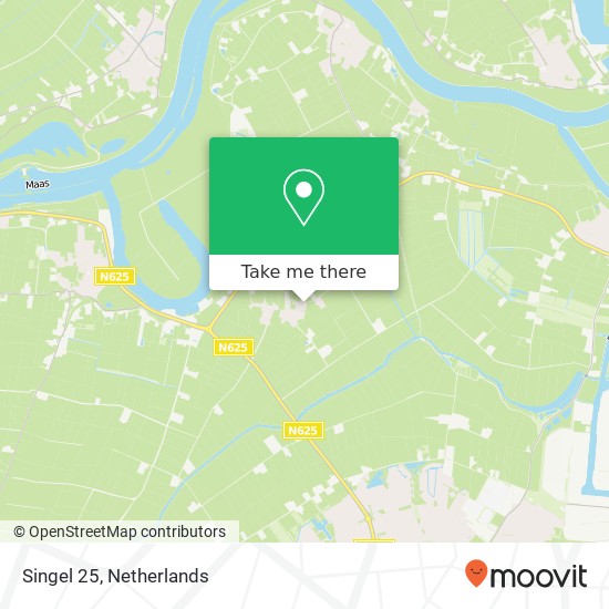 Singel 25, 5395 TA Teeffelen Karte