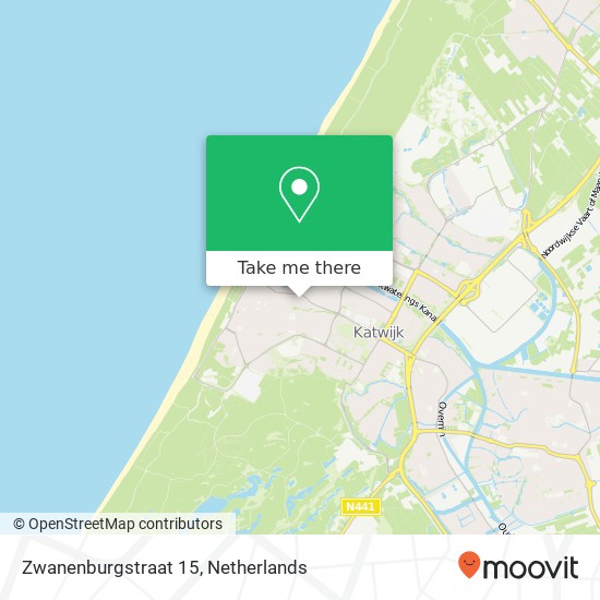 Zwanenburgstraat 15, 2225 EB Katwijk aan Zee Karte