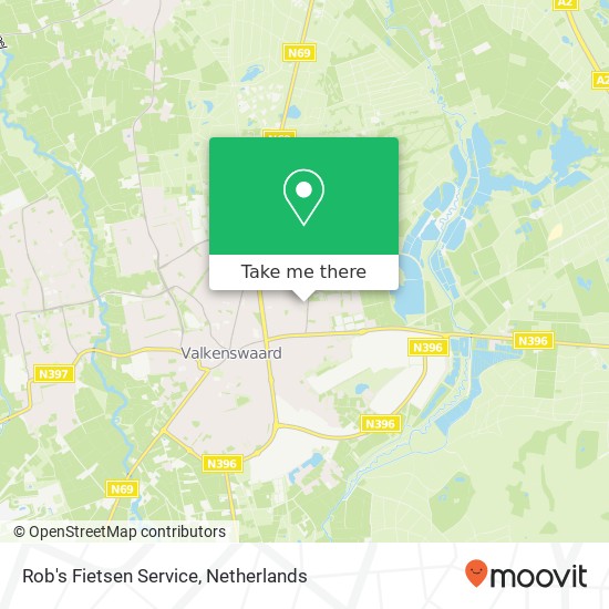 Rob's Fietsen Service, Van der Clusenstraat 4 map