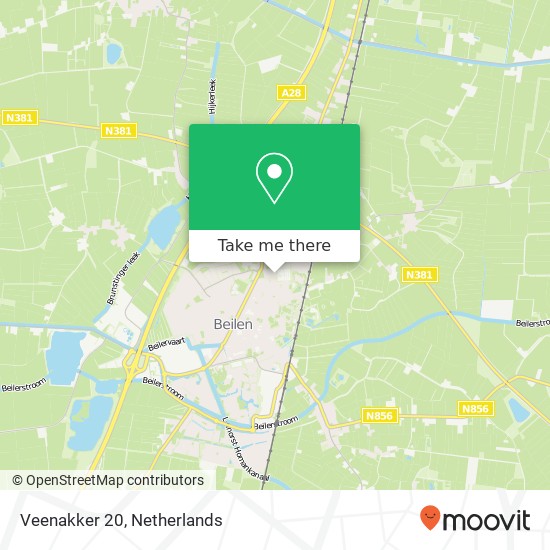 Veenakker 20, 9411 LV Beilen map