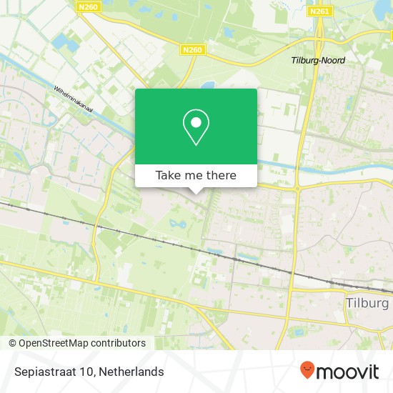Sepiastraat 10, 5044 JM Tilburg map
