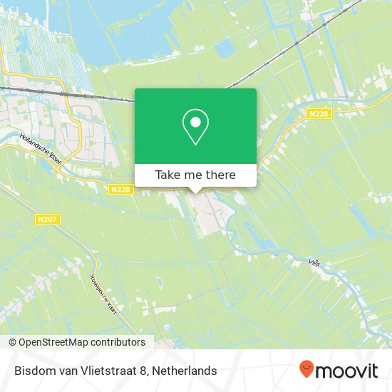 Bisdom van Vlietstraat 8, 2851 EC Haastrecht map