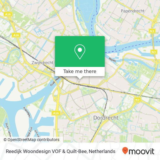 Reedijk Woondesign VOF & Quilt-Bee, Singel 350 map