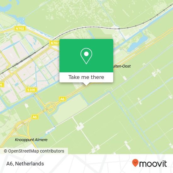A6, 1336 Almere-Buiten Karte