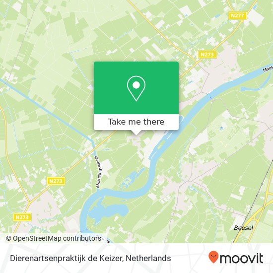 Dierenartsenpraktijk de Keizer, Maasstraat 25 map