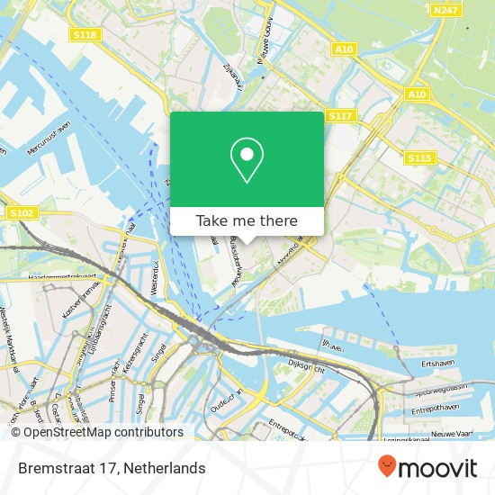 Bremstraat 17, 1031 EK Amsterdam map