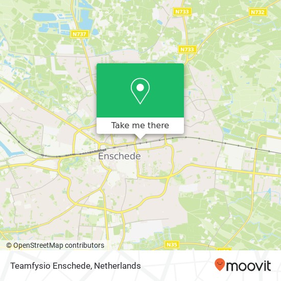 Teamfysio Enschede, Oosterstraat 2-10 map