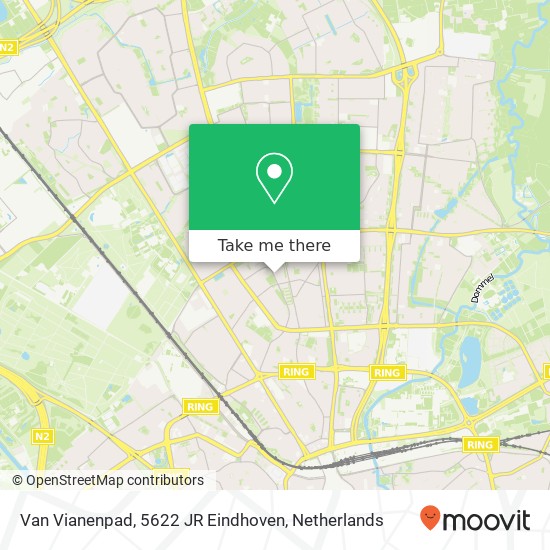 Van Vianenpad, 5622 JR Eindhoven Karte