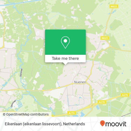 Eikenlaan (eikenlaan lissevoort), 5671 Nuenen Karte