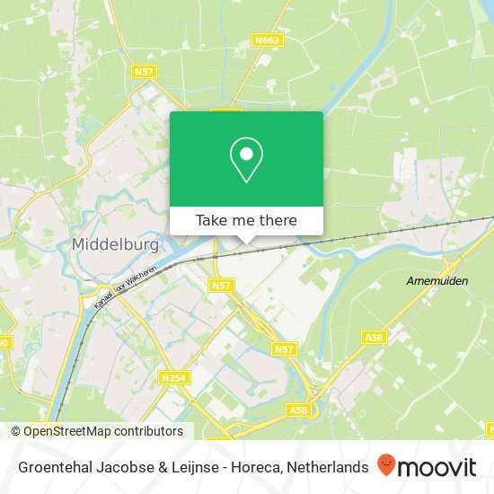 Groentehal Jacobse & Leijnse - Horeca, Kleverskerkseweg 12 map