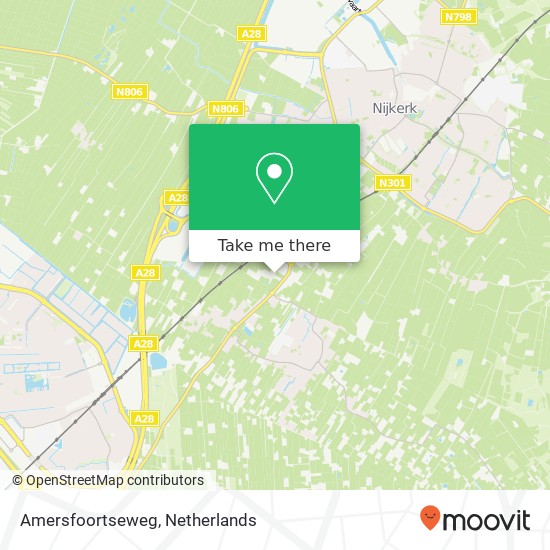 Amersfoortseweg, Amersfoortseweg, Nijkerk, Nederland map