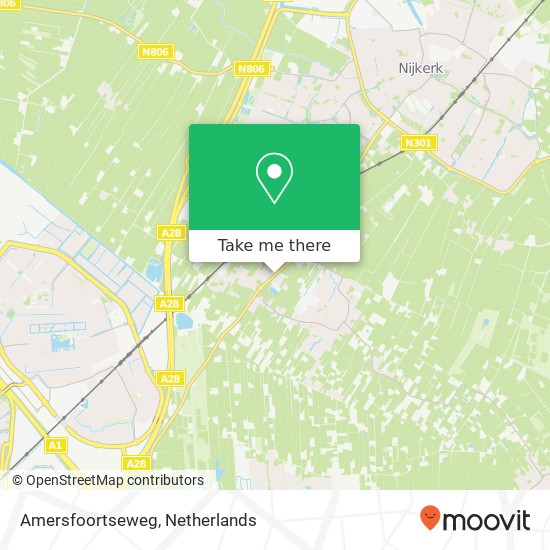 Amersfoortseweg, Amersfoortseweg, Nijkerkerveen, Nederland map