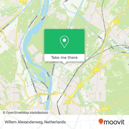 Willem Alexanderweg, Willem Alexanderweg, 6222 Maastricht, Nederland map