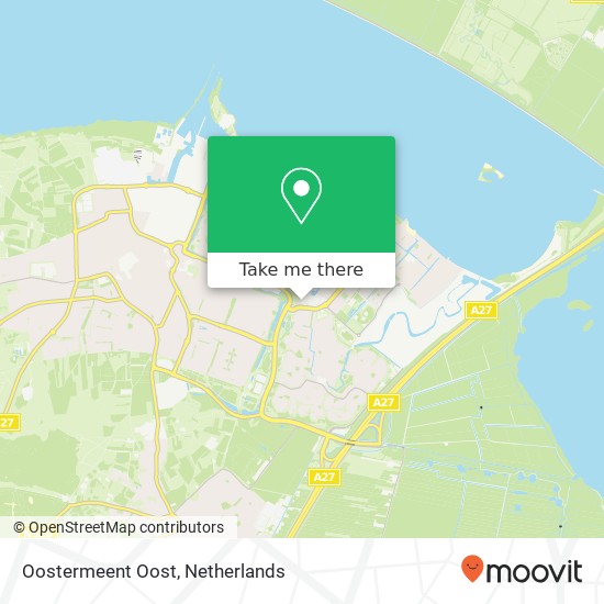 Oostermeent Oost, Oostermeent Oost, 1274 Huizen, Nederland map