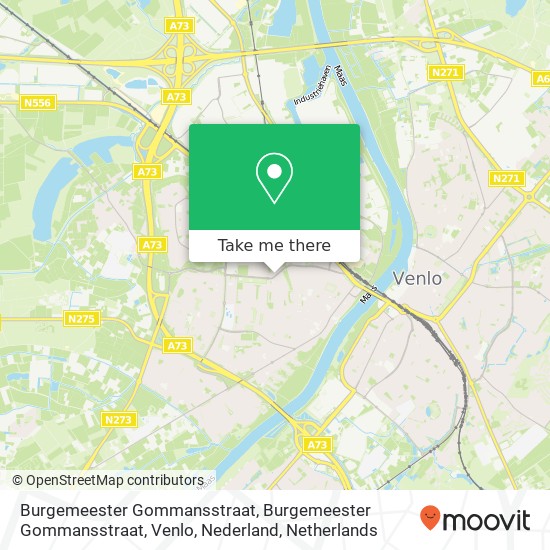 Burgemeester Gommansstraat, Burgemeester Gommansstraat, Venlo, Nederland map