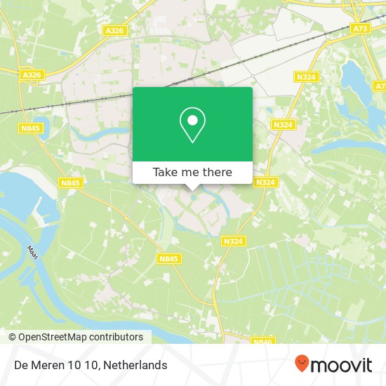 De Meren 10 10, 6605 XP Wijchen map