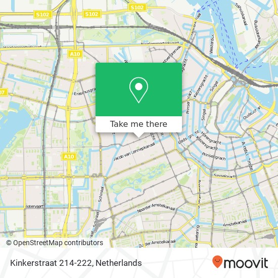 Kinkerstraat 214-222, Kinkerstraat 214-222, 1053 EM Amsterdam, Nederland Karte