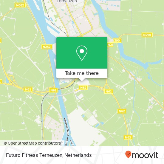 Futuro Fitness Terneuzen, Zeelandlaan 9 map