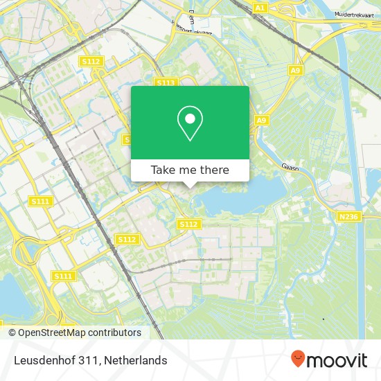 Leusdenhof 311, 1108 DP Amsterdam map