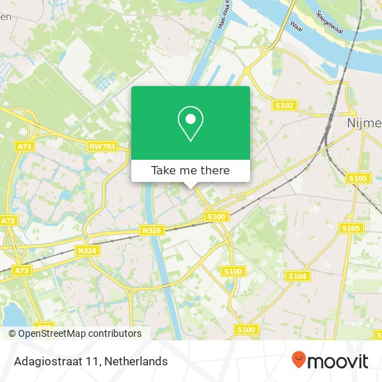 Adagiostraat 11, 6544 PK Nijmegen Karte